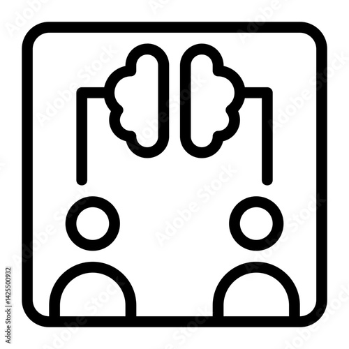Collective Mind Line Icon