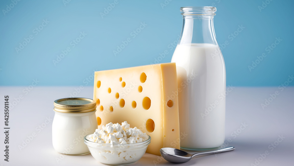 Dairy products such as milk, cheese, egg, yogurt, and butter Dairy products such as milk, cheese, egg, yogurt, and butter