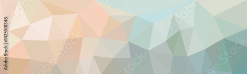 Soft pastel polygon background with a low poly design blending peach, beige, blue, and green tones. Ideal for modern design, presentations, or web use.

