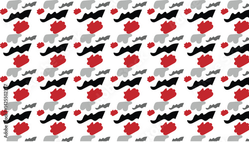 seamless multi colored  abstract shapes pattern background