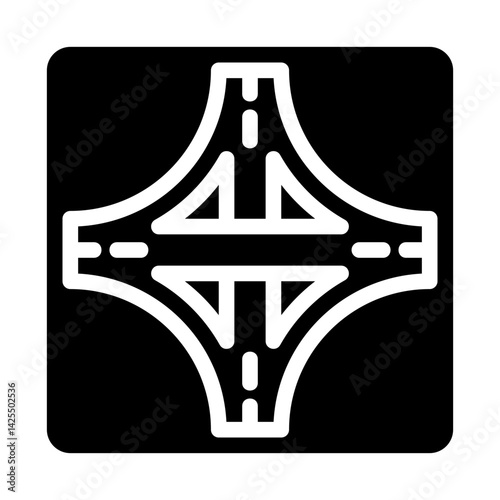 Highway Overpass Solid Icon