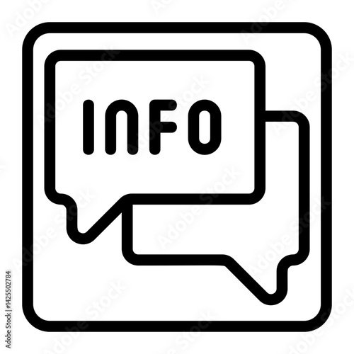Info Bubble Line Icon