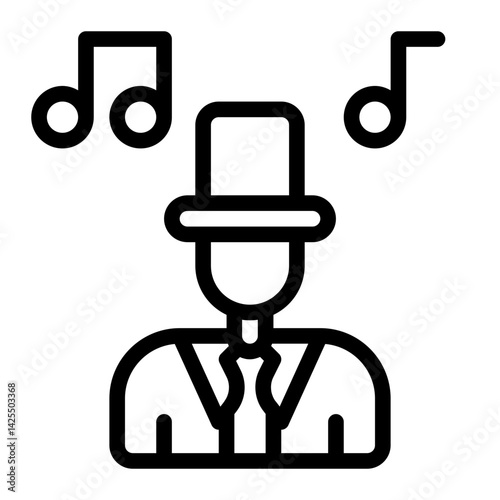 Musician Line Icon