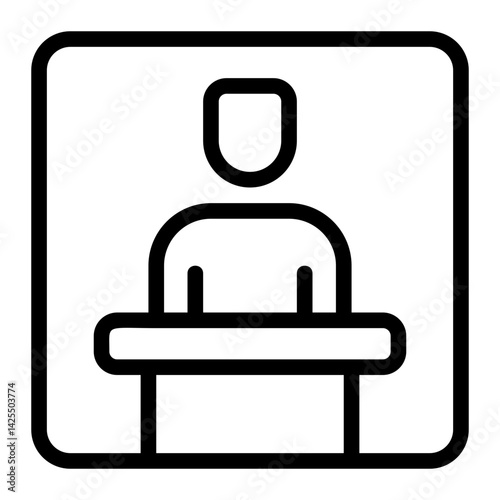 Presenter Line Icon