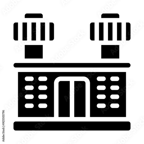 Prison Building Solid Icon