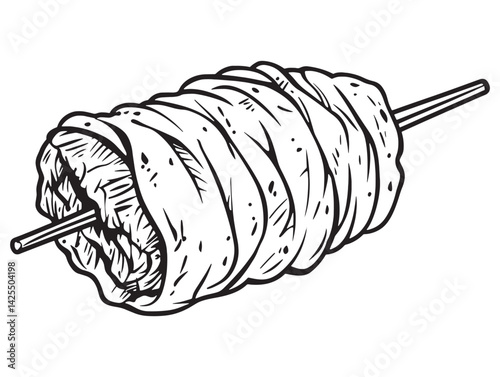 Authentic Mediterranean Gyro Meat Close Up