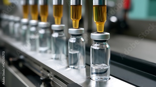 Wallpaper Mural Medical Laboratory Filling Process with Vials and Pipettes in a Clean Environment Torontodigital.ca