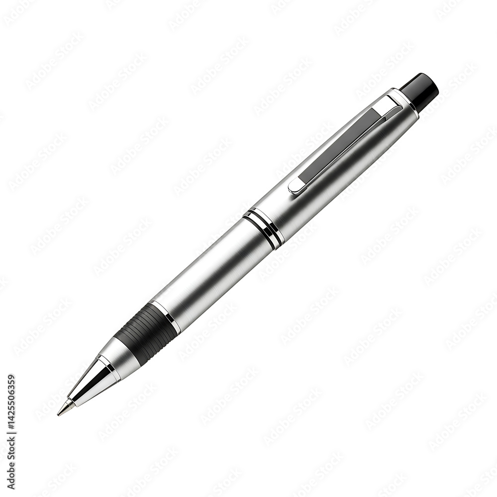 Silver Ballpoint Pen Isolated on Transparent Background
Silver Ballpoint Pen Isolated on Transparent Background