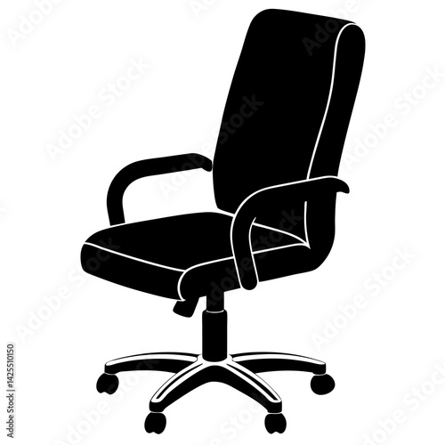 High-quality AI office chair design with white background, perfect for microstock, digital products, and commercial use.