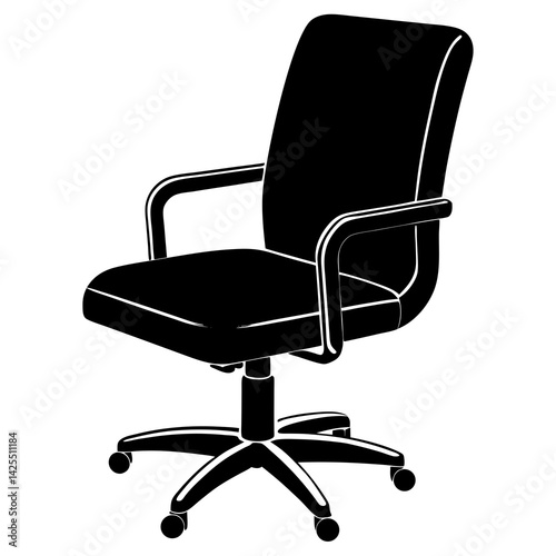 High-quality AI office chair design with white background, perfect for microstock, digital products, and commercial use.