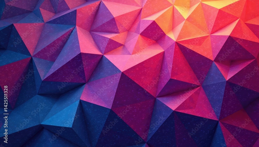 Fototapeta premium Geometric tessellation with vibrant colors and sharp lines , bold, texture, graphic