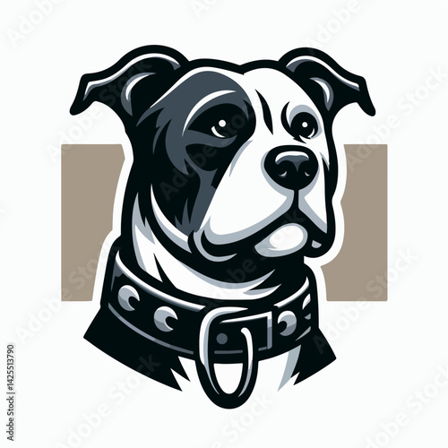 pit bull dog vector illustration 