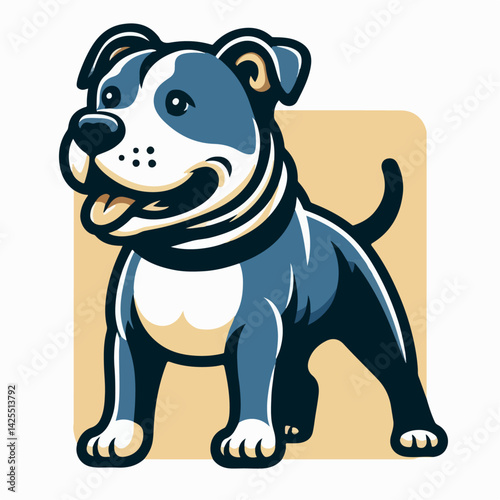 pit bull dog vector illustration 