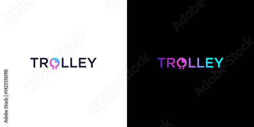 baby stroller typography design, letter o logo