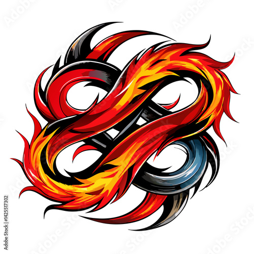 Red and Black Watercolor Strokes Resembling Fiery Anger. Perfect for: Halloween, rage release workshops, dramatic posters