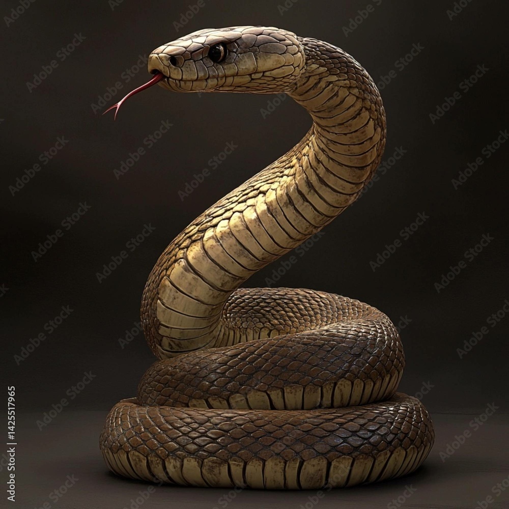 Fototapeta premium snake on a white background