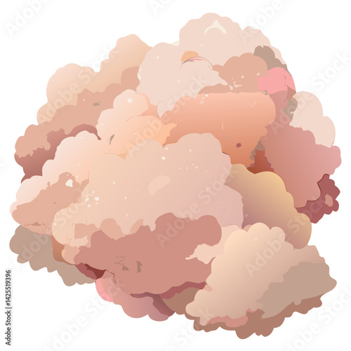 Gentle Cloud Layers in Pink and Taupe. Perfect for: Dream-themed events, relaxation workshops, spa promotions