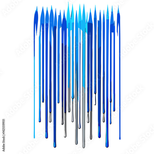 Falling Tears in Blue and Gray Watercolor. Perfect for: Memorial services, emotional healing workshops, art therapy