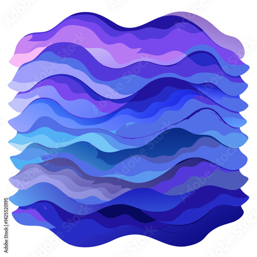 Tidal Watercolor Ripples in Blue and Violet. Perfect for: Ocean awareness events, relaxation workshops, meditation retreats