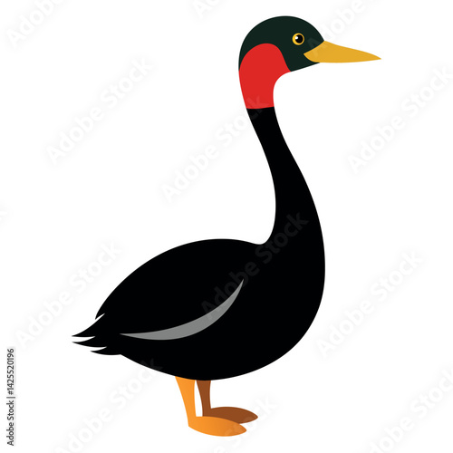 Grebe-birds-set-silhouette vector-isolated 