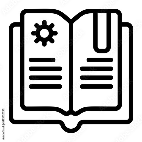 Magic Spellbook Line Icon