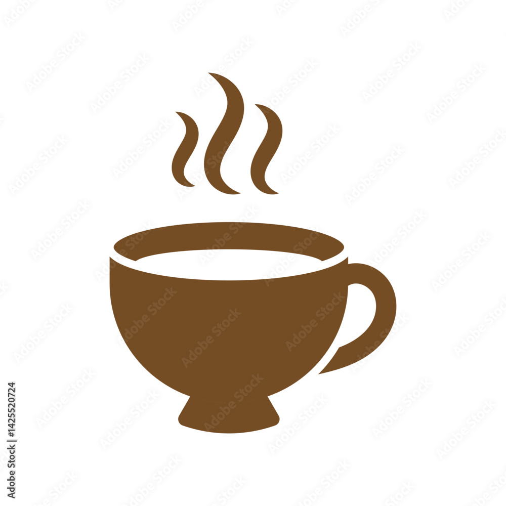 Obraz premium coffee cup logo icon illustration flat