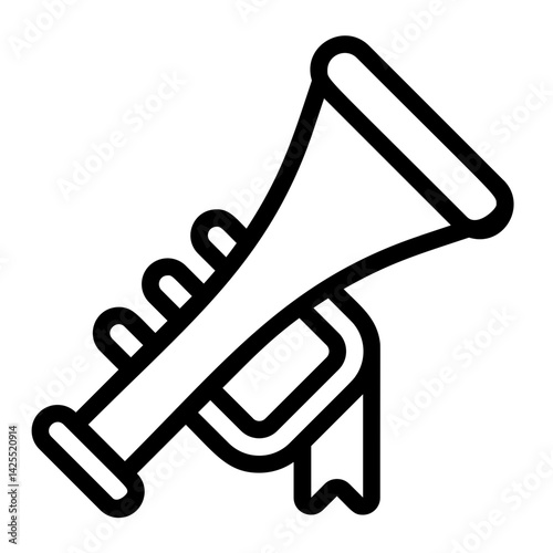 Trumpet bearer Line Icon