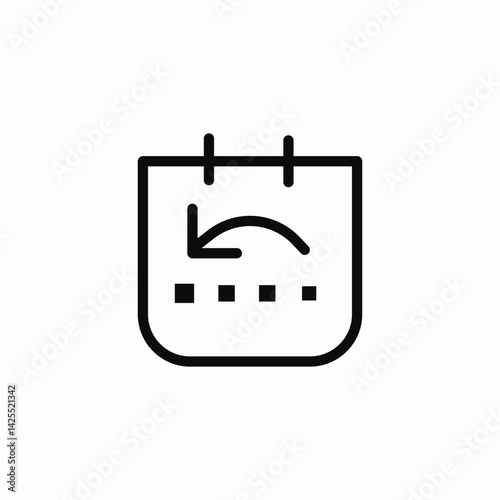 calendar reschedule icon sign vector