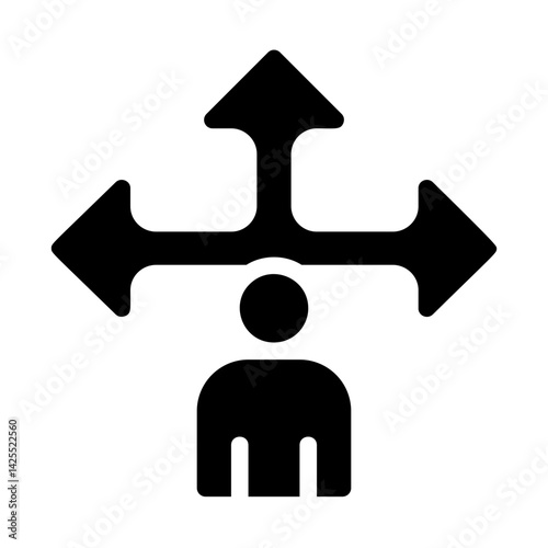 Pivot Decision Solid Icon