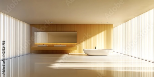 Modern Bathroom Interior Sunlight