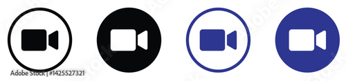 video camera vector icon. video camera icon for streaming. facetime icons. video call sign. video recording sign. camcorder sign. movie sign. 