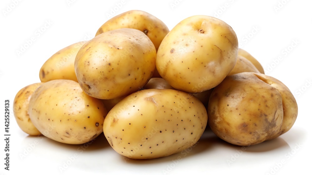 Potatoes for bake isolated on white background Potatoes for bake isolated on white background