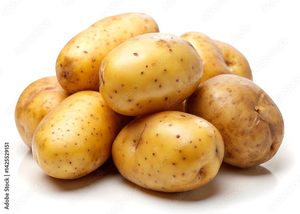 Potatoes for bake isolated on white background Potatoes for bake isolated on white background