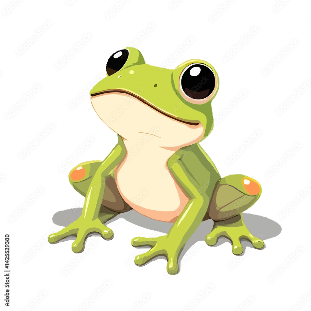 Obraz premium Refined 3D Rain Forest Poisonous Frog Illustration