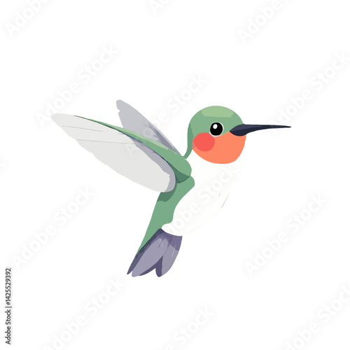 Iconic, Detailed 3D Hummingbird