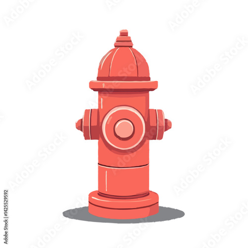 Simple 3D Cartoon Water Hydrant Illustration