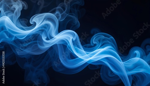 Wallpaper Mural Smoke background image, blue, gradation, banner texture advertising poster Torontodigital.ca