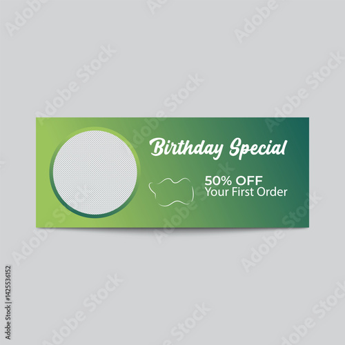 Obraz na płótnie Birthday Special Discount Banner Template Design For Marketing Promotion Sale w salonie