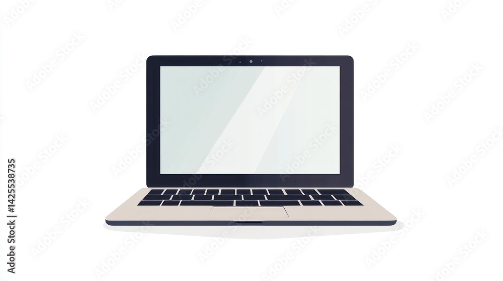 Fototapeta premium Modern laptop illustration