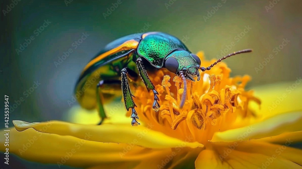 Fototapeta premium beetle on flower