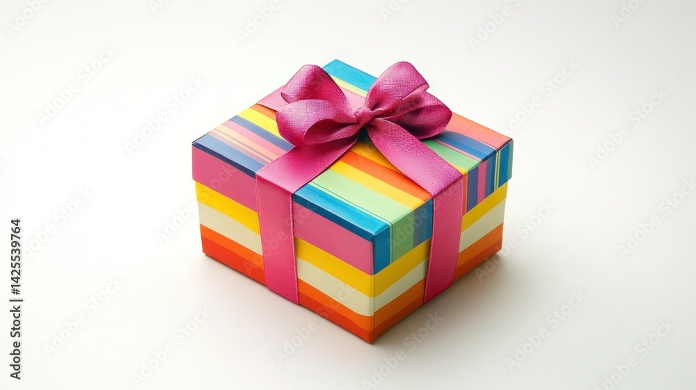 Obraz premium Colorful gift box with a vibrant bow