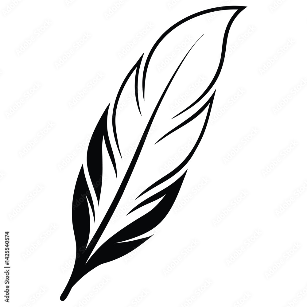 Obraz premium feather on white background