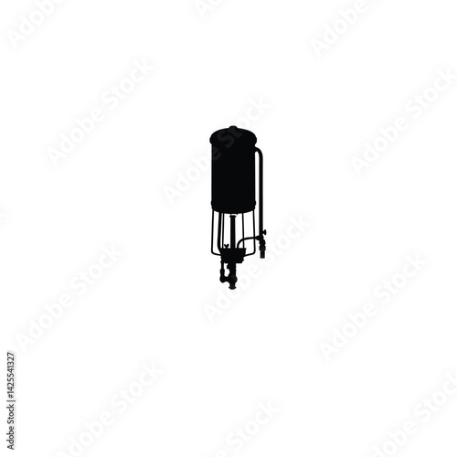 Water Heater silhouette on white background