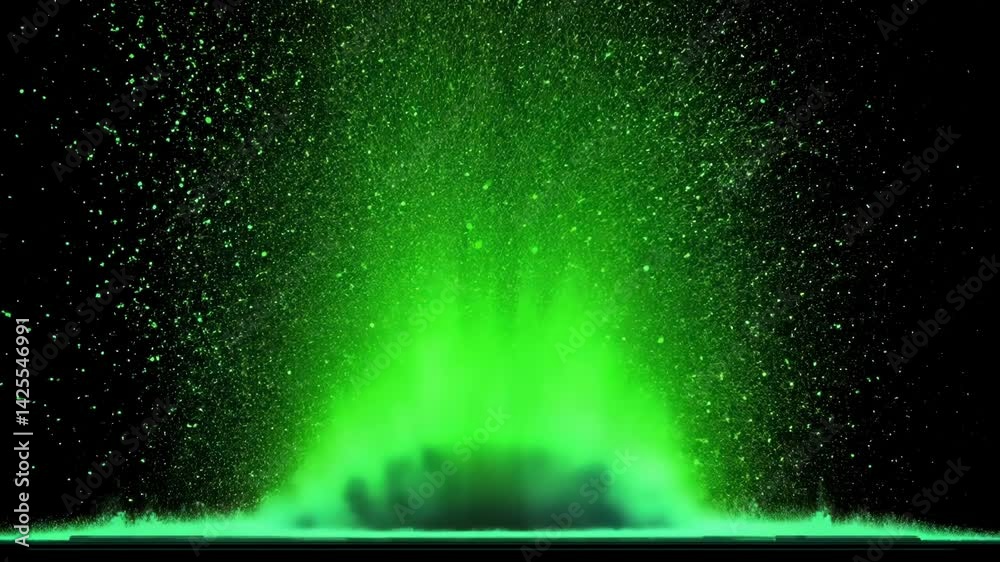Green explosion effect