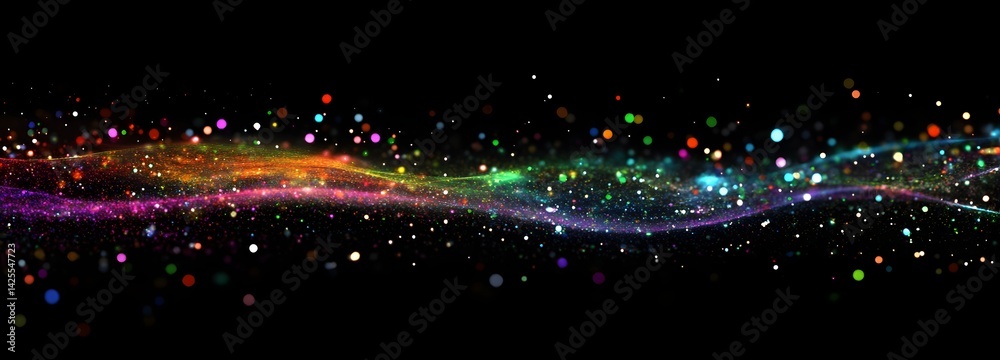 Obraz premium Color glowing special effect particle image