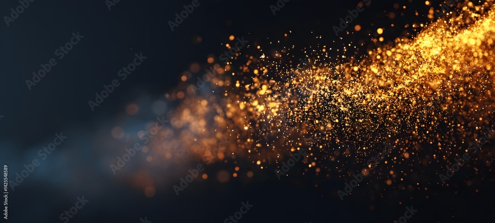 Fototapeta premium Color glowing special effect particle image