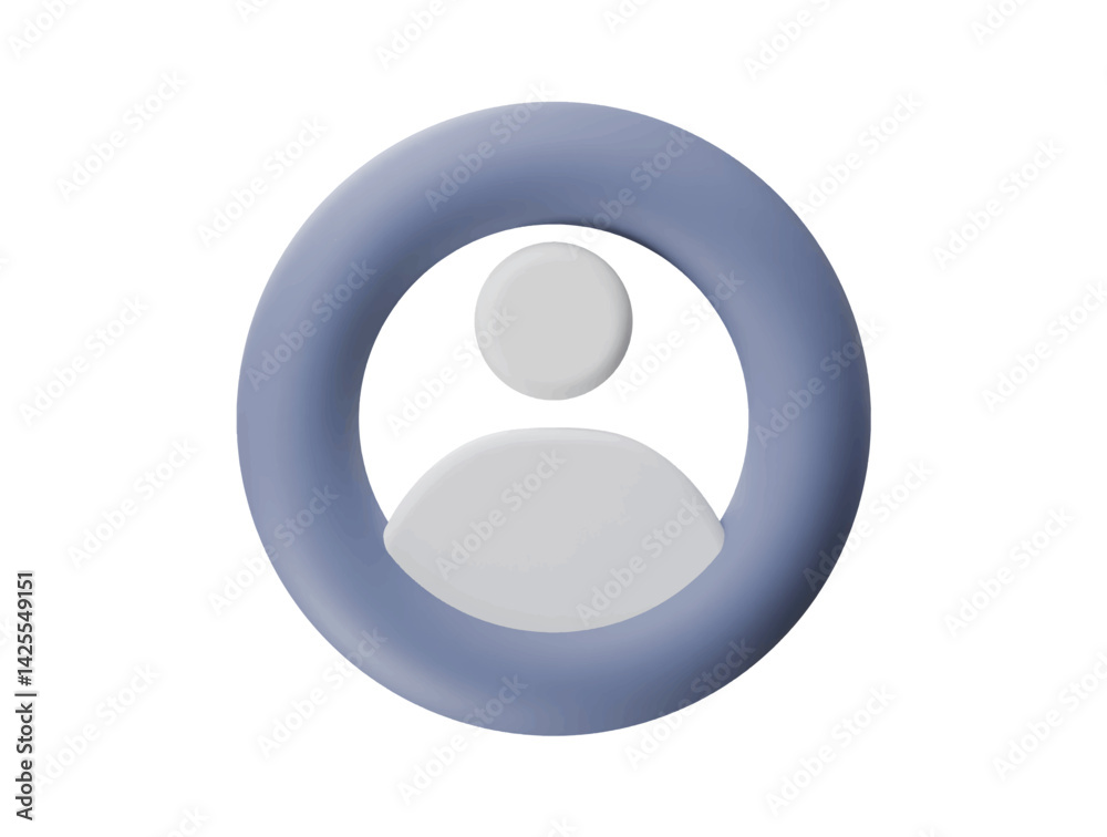profile icon 3d illustration render profile icon 3d illustration render