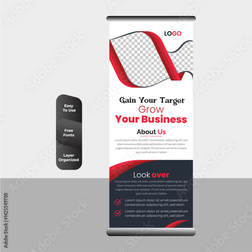 stylish company business roll up banner design