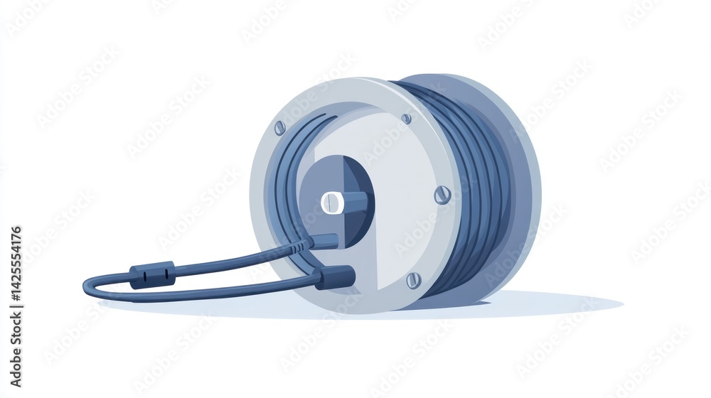 Naklejka premium Cable reel for storage and organization