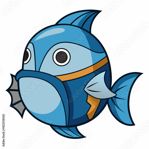 blue shark cartoon